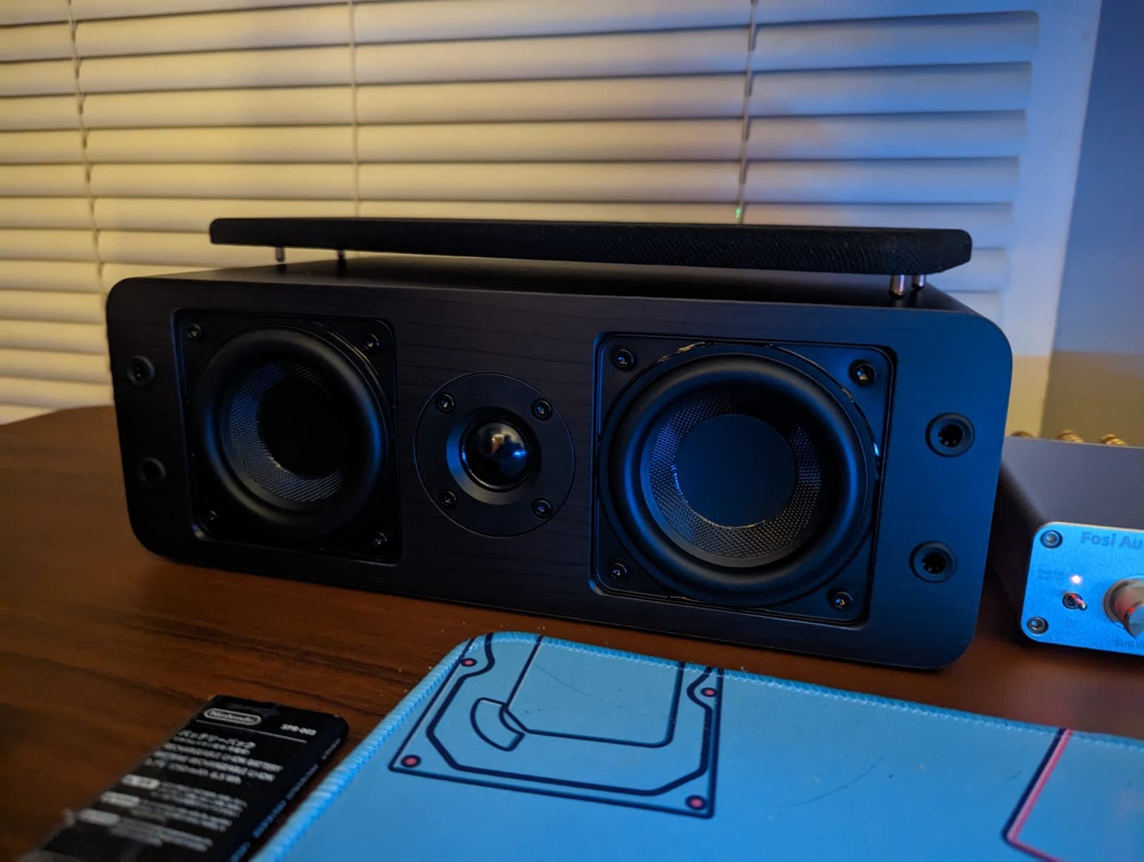 Micca OoO Slim Passive Center Channel Speaker, Home Theater, Each, Walnut customer photo 2