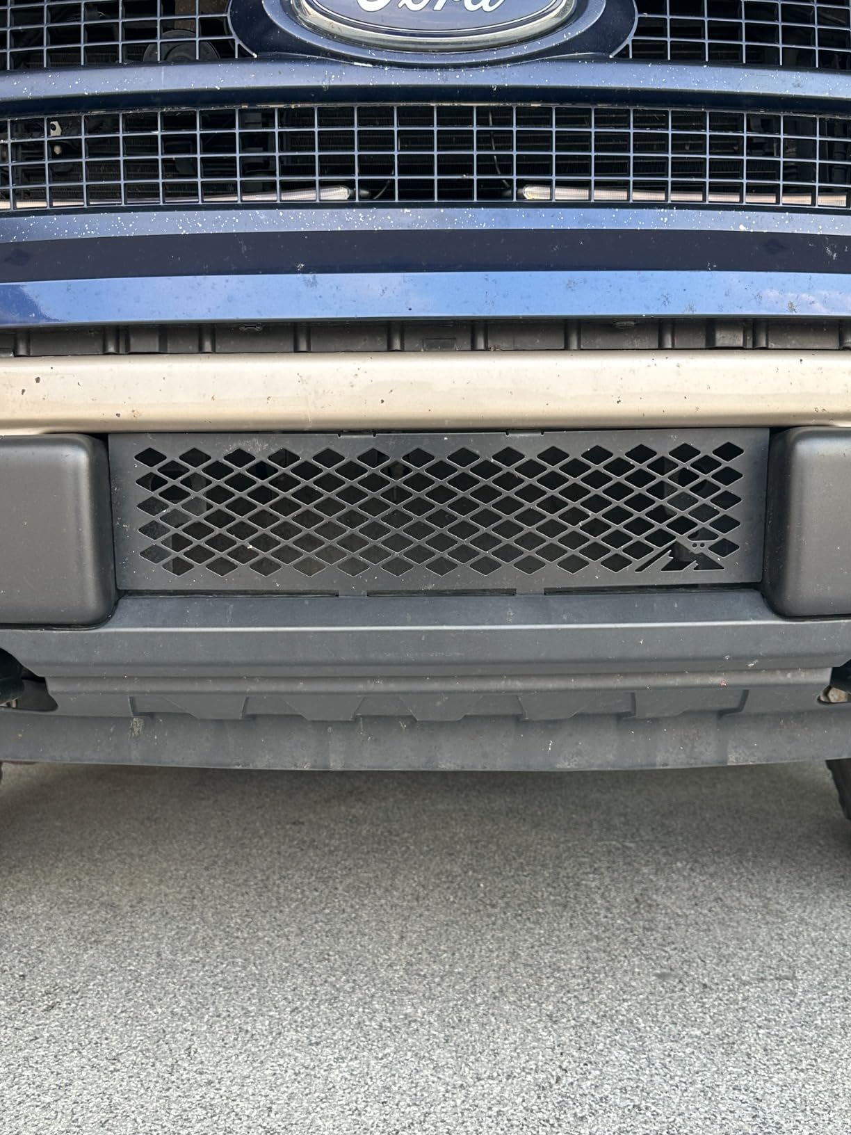 Small Diamond Powder Coated Black Stainless Steel Bumper Grille Insert Compatible with 2009-2014 Ford F-150 M2M #100-280-1 customer photo 1