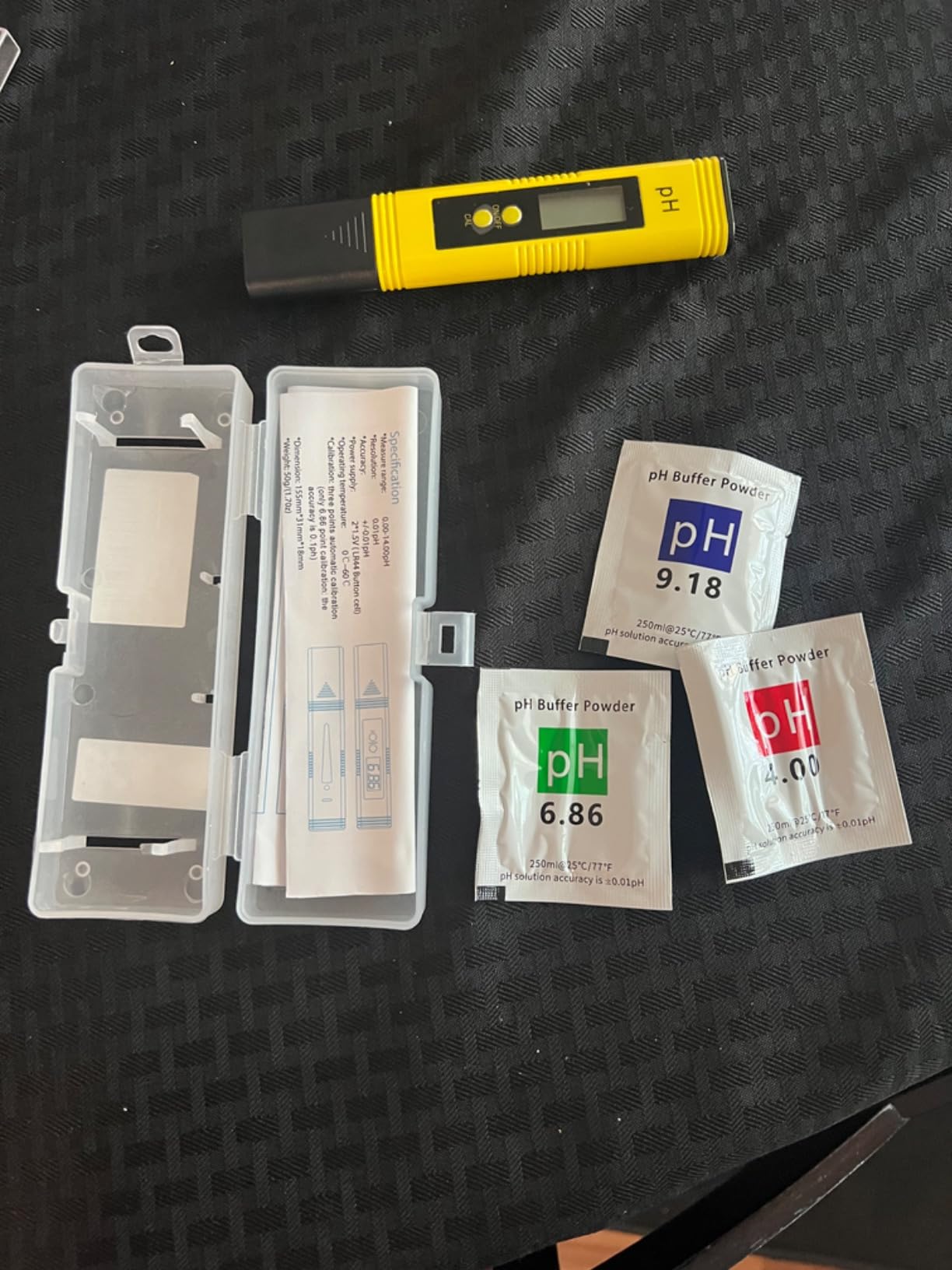 Digital pH Meter Tester Pen for Water, Pre-Calibrated, High Accuracy ±0.01, 0–14 pH Range, Pocket Size for Drinking Water, Pool, Aquarium & Hydroponics (Yellow) customer photo 2