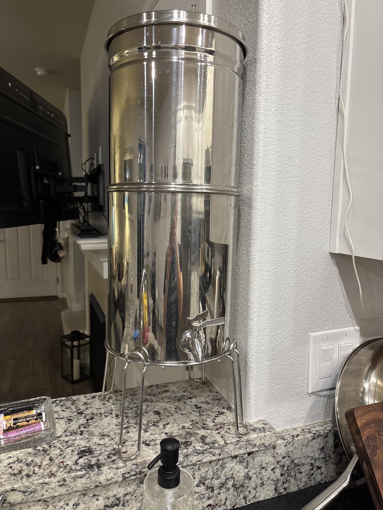 ProOne Big+ Gravity Water Filter System - High Capacity Countertop Stainless Steel Water Filter Dispenser - IAPMO Certified to Reduce Lead, Total PFAS, Microplastics, Chlorine Taste & Odor customer photo 2