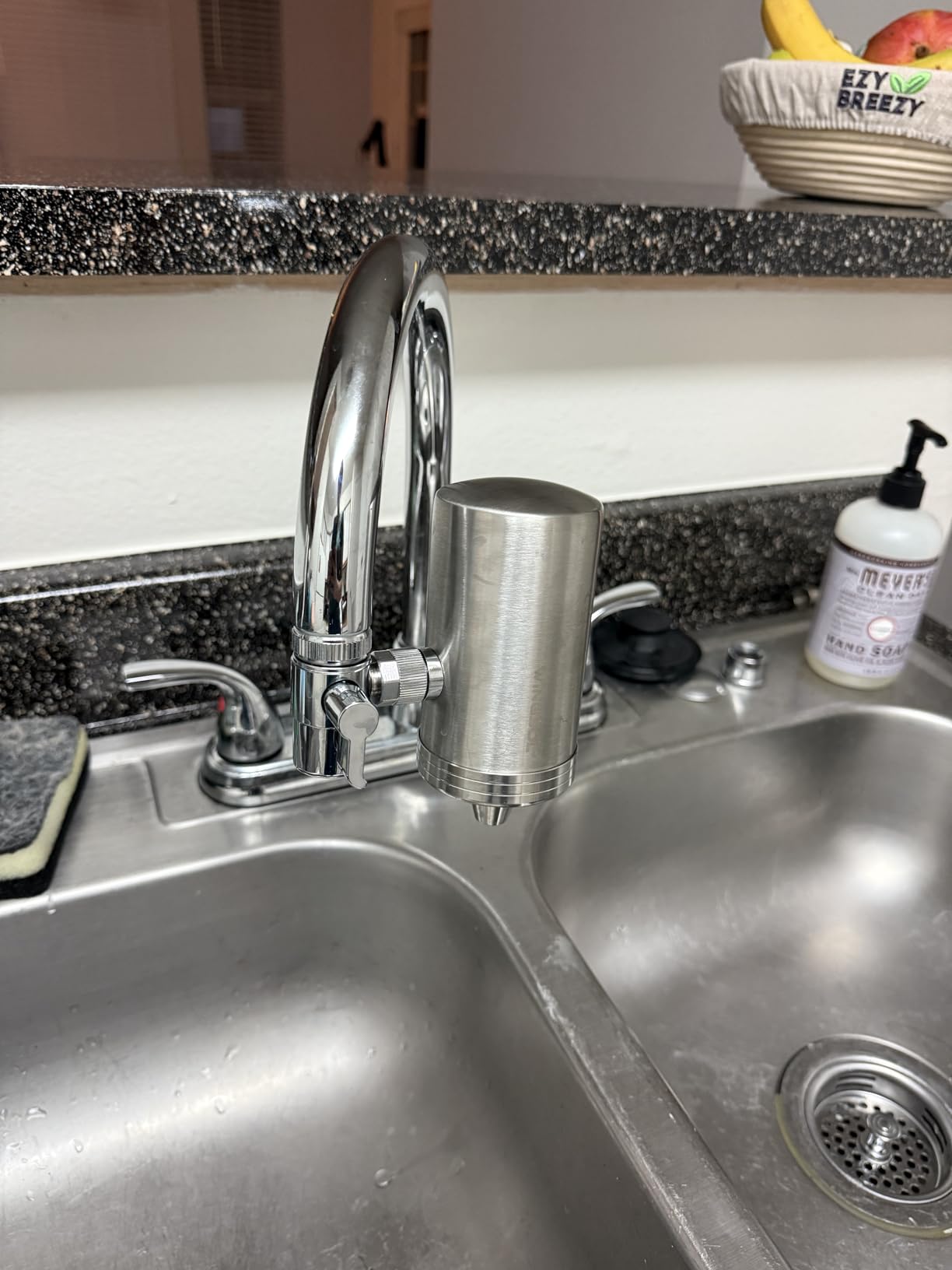 WINGSOL Stainless Steel Water Filter for Sink Faucet, NSF/ANSI 42&53, 360° Rotating Tap Purifier, Reduce Heavy Metals 99.6% Lead, Improve Taste, 250 Gallons Mineral pH+ Water, Reinforced Housing customer photo 1