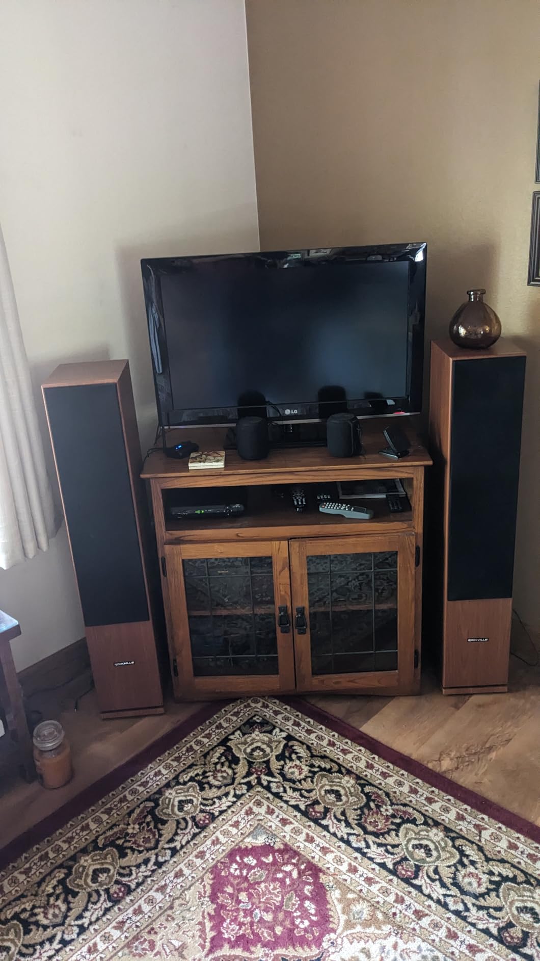 Rockville RockTower 68B Black Home Audio Tower Speakers Passive 8 Ohm customer photo 1