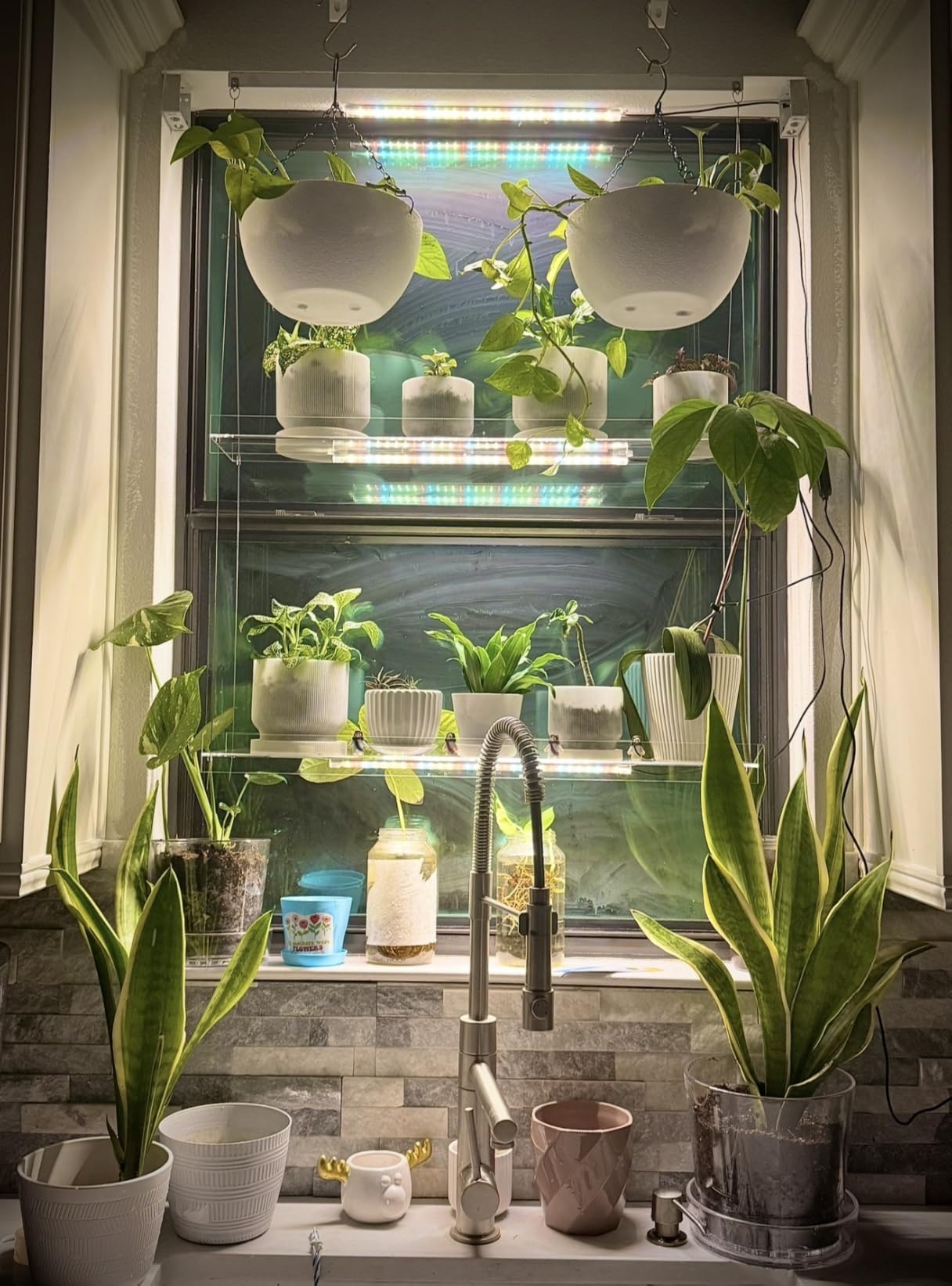 Kullsinss 16in Grow Light Strips, 2-Bar 120 LEDs Full Spectrum Plant Light customer photo 2