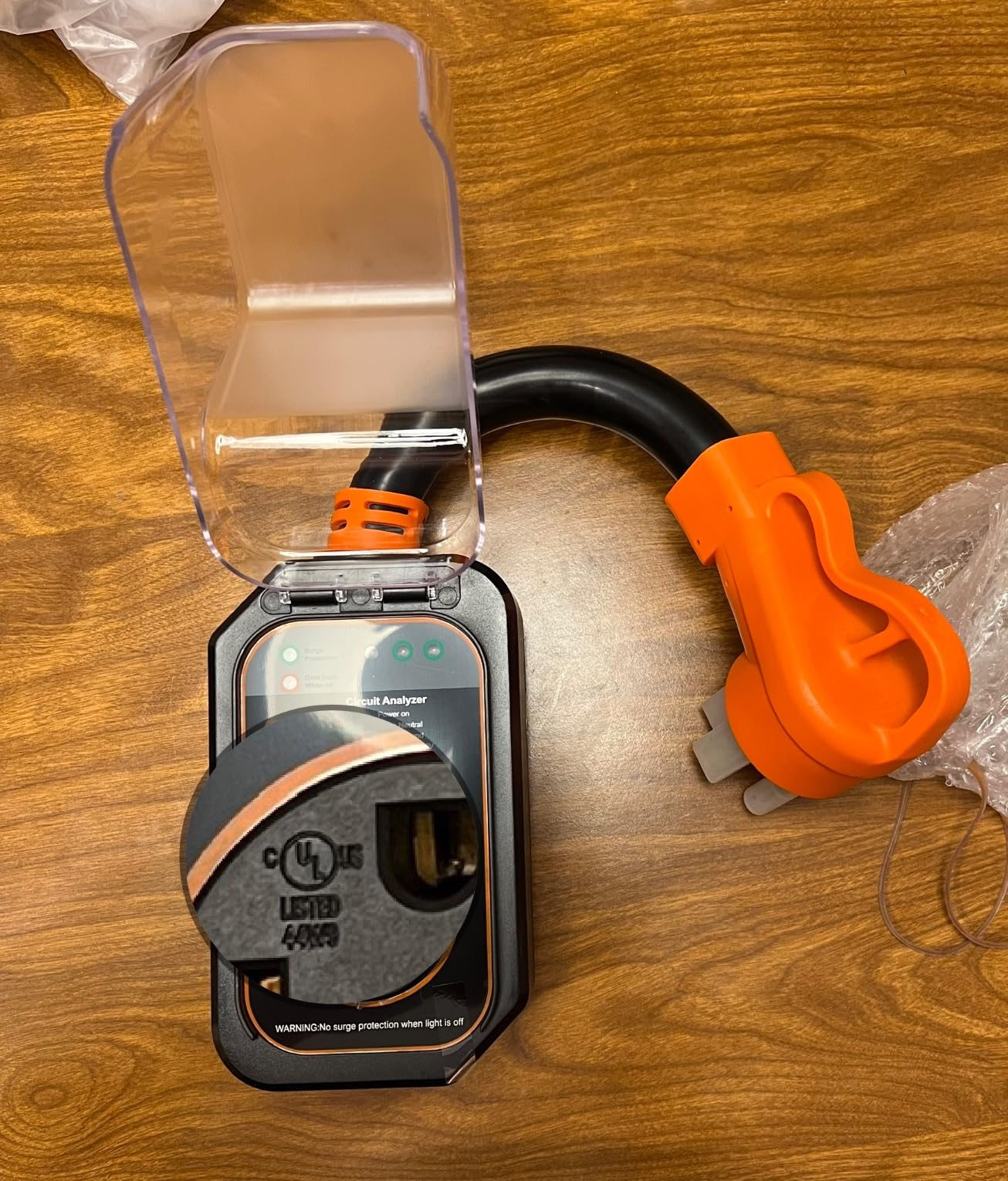 GEARGO RV Surge Protectors 50 Amp Waterproof, [𝟐𝟎𝟐𝟔 𝐍𝐞𝐰 𝐔𝐩𝐠𝐫𝐚𝐝𝐞𝐝] RV Circuit Analyzer, Full Protection RV Adapter Plug for Camper(Orange) customer photo 1