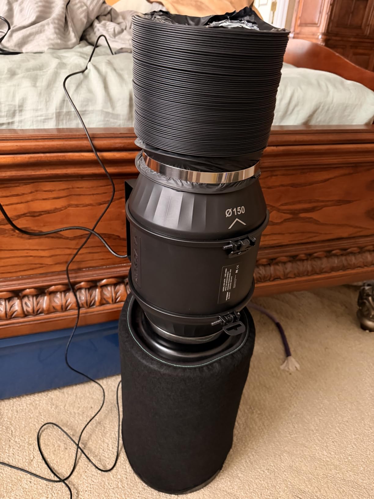 VIVOSUN G4 Air Filtration Kit, Inline Fan, Controller, Carbon Filter, Duct customer photo 2