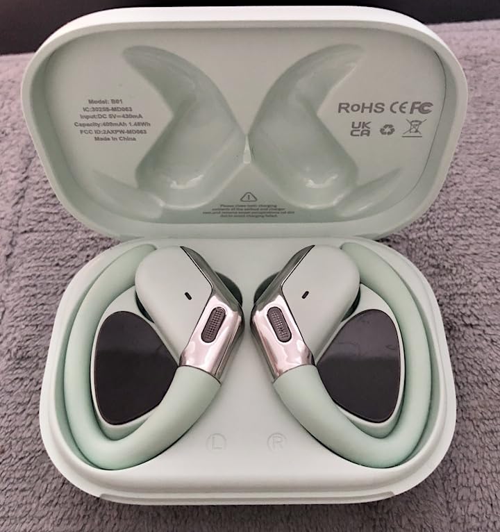 Wireless Earbud, 75Hrs Bluetooth 5.4 Headphones IP7 Waterproof for Sport, Running Wireless Earphones with ENC Noise Cancelling Mics, Deep Bass Over Ear bud with Earhooks for Android, iOS, Workout, Gym customer photo 1