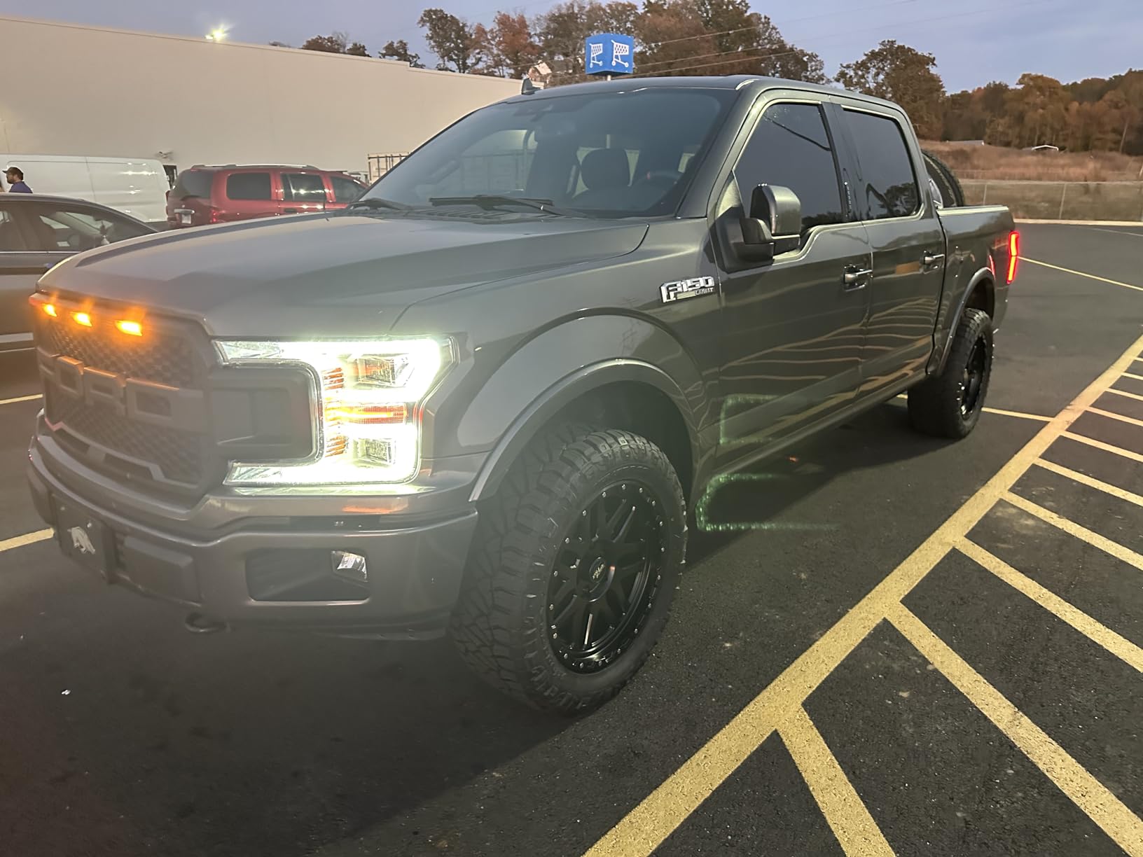 RockTrix RT110 18 inch Wheel for 2004-2026 Ford F150, 18x9 6x135 Rims -12mm Offset, 4.5in Backspacing, Matte Black, 2500 lb Weight Rating, Also compatible with Bronco Raptor F150 Lightning customer photo 1
