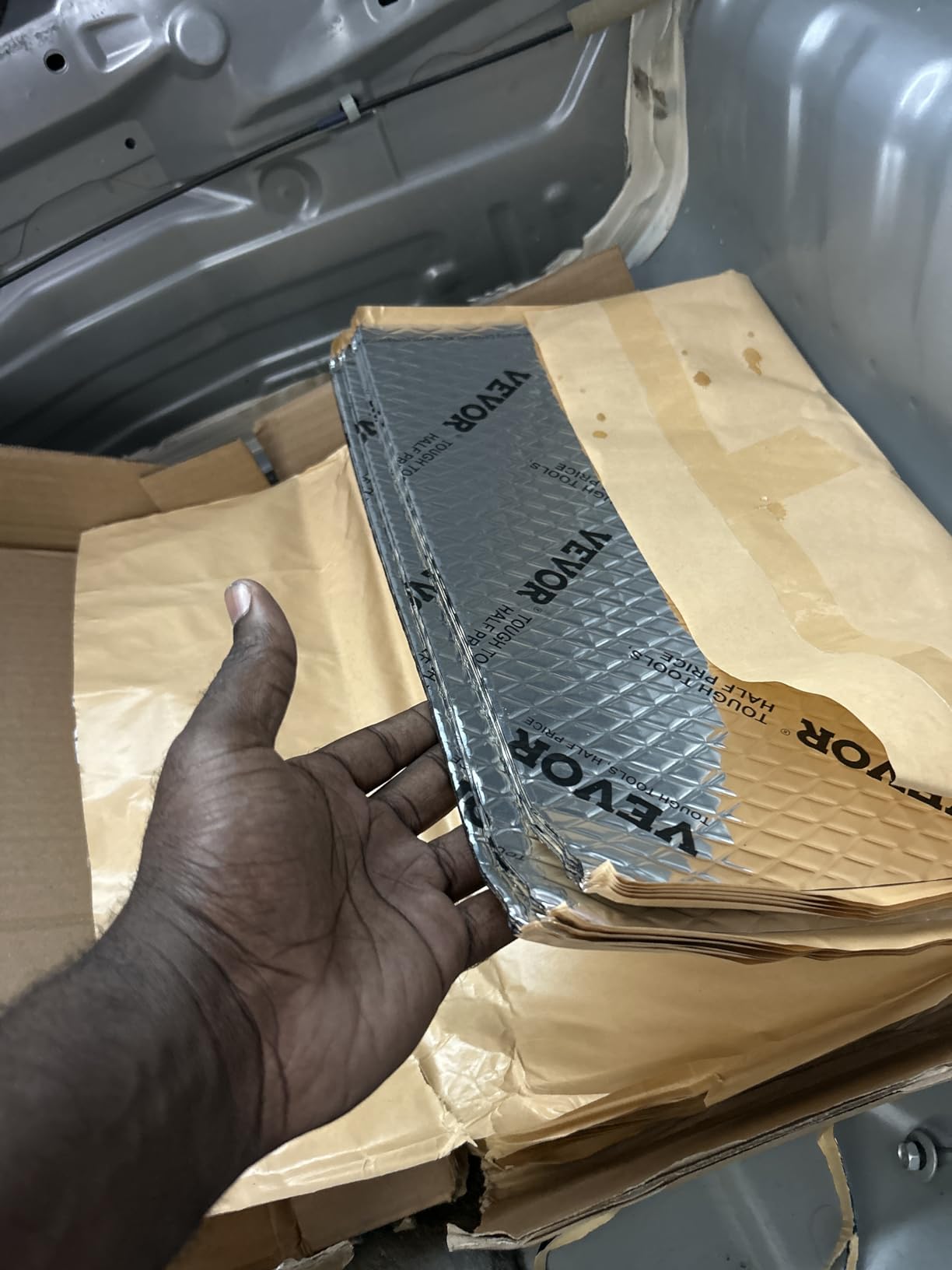 VEVOR Car Sound Deadening Mat, 50 mil 52 sqft Butyl Automotive Sound Deadener, Noise Insulation and Vibration Dampening Material customer photo 1