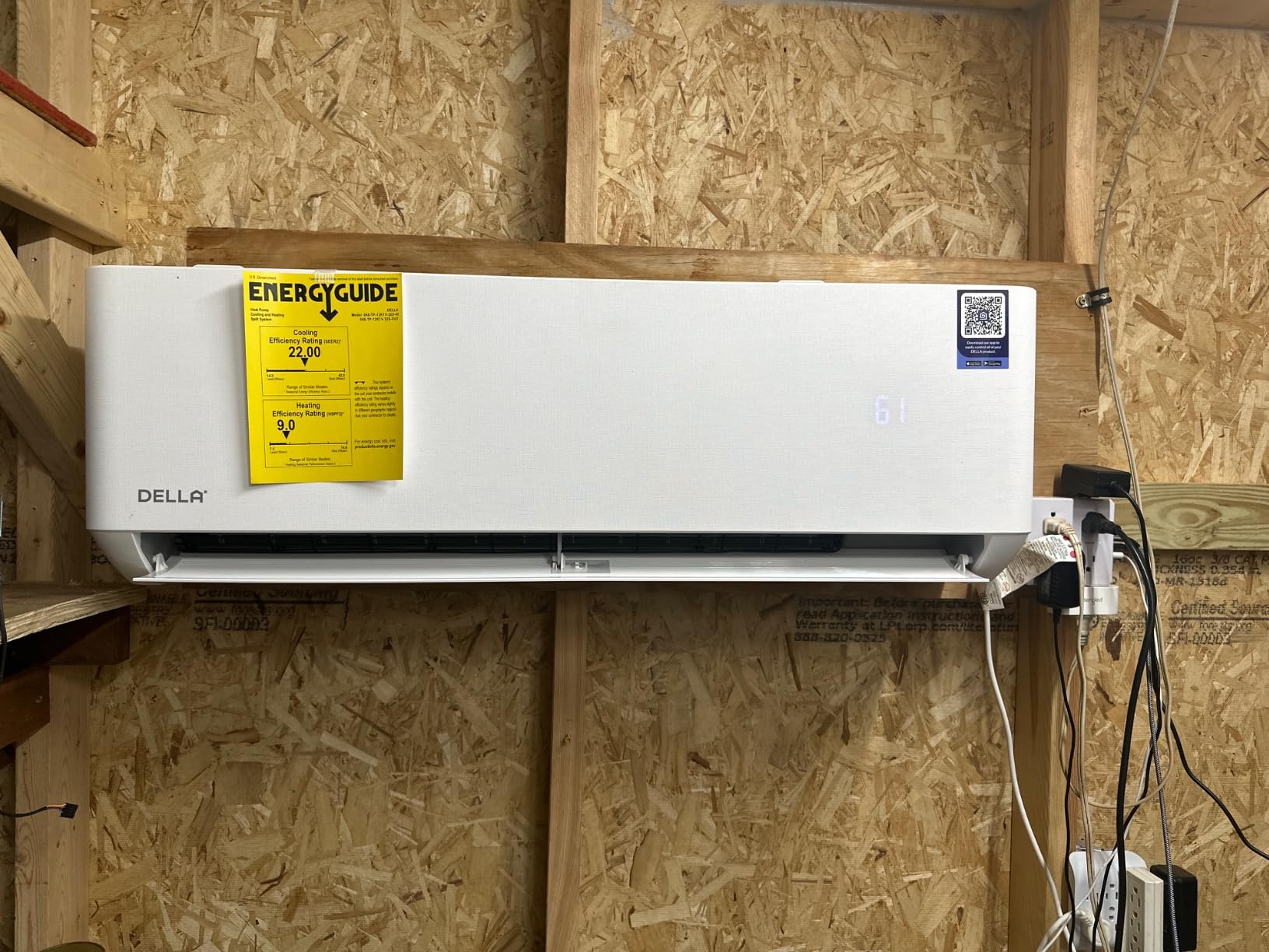 DELLA Optima Series 18000 BTU Mini Split AC with Soft Airflow, Hyper Heat Down to -13°F, Up to 1000 Sq. Ft, 23 SEER2 230V,Energy Star,WiFi & Alexa,Inverter AC,1.5 Ton Pre-Charged Heat Pump,16.4ft Kit customer photo 2