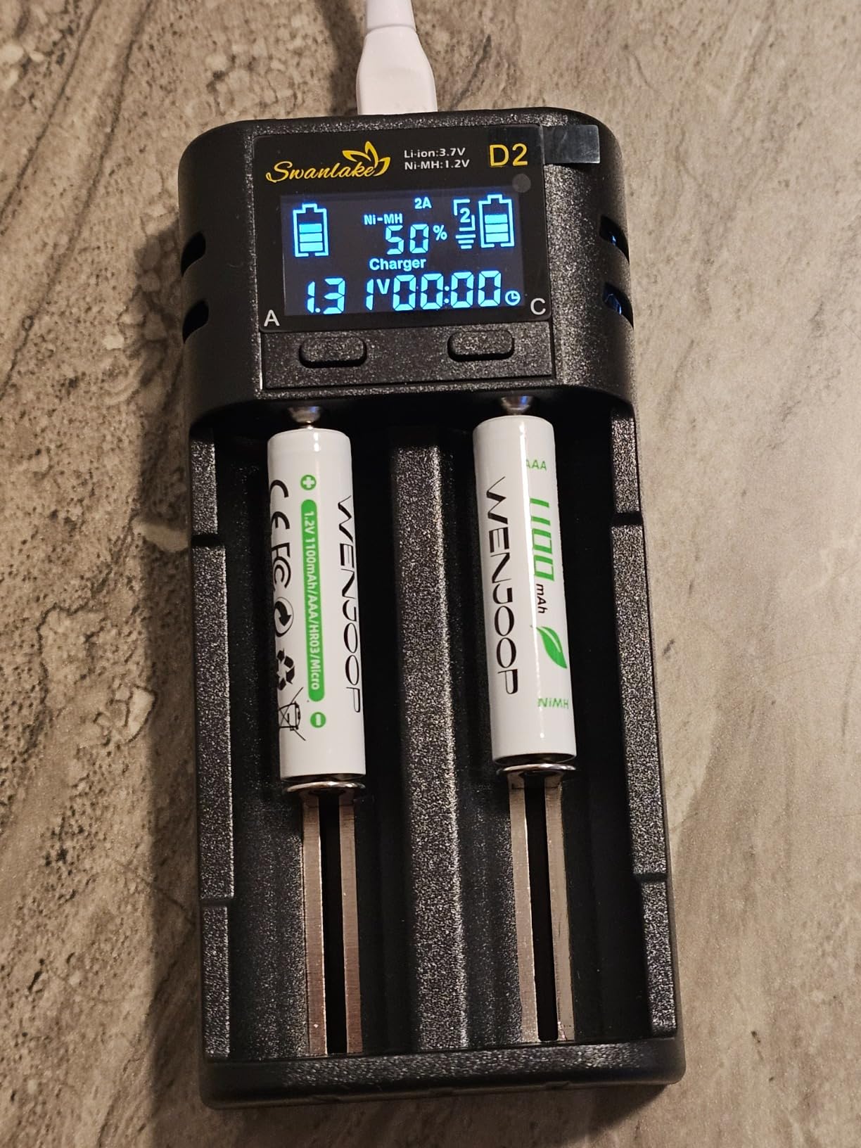 18650 Battery Charger,LCD Display Charger for 3.7V Li-ion Battery 18650,26650,21700,18500,18350,16650 1.2V LiFePO4 Ni-MH Ni-Cd A AA AAA Rechargeable Batteries(Battery not Included) customer photo 1