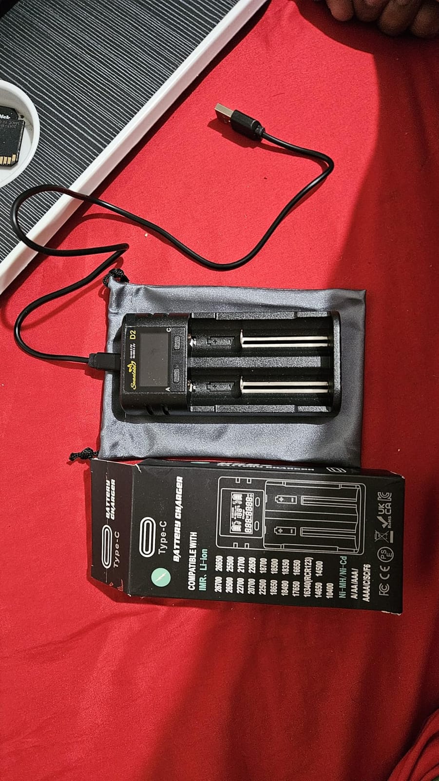 18650 Battery Charger,LCD Display Charger for 3.7V Li-ion Battery 18650,26650,21700,18500,18350,16650 1.2V LiFePO4 Ni-MH Ni-Cd A AA AAA Rechargeable Batteries(Battery not Included) customer photo 2