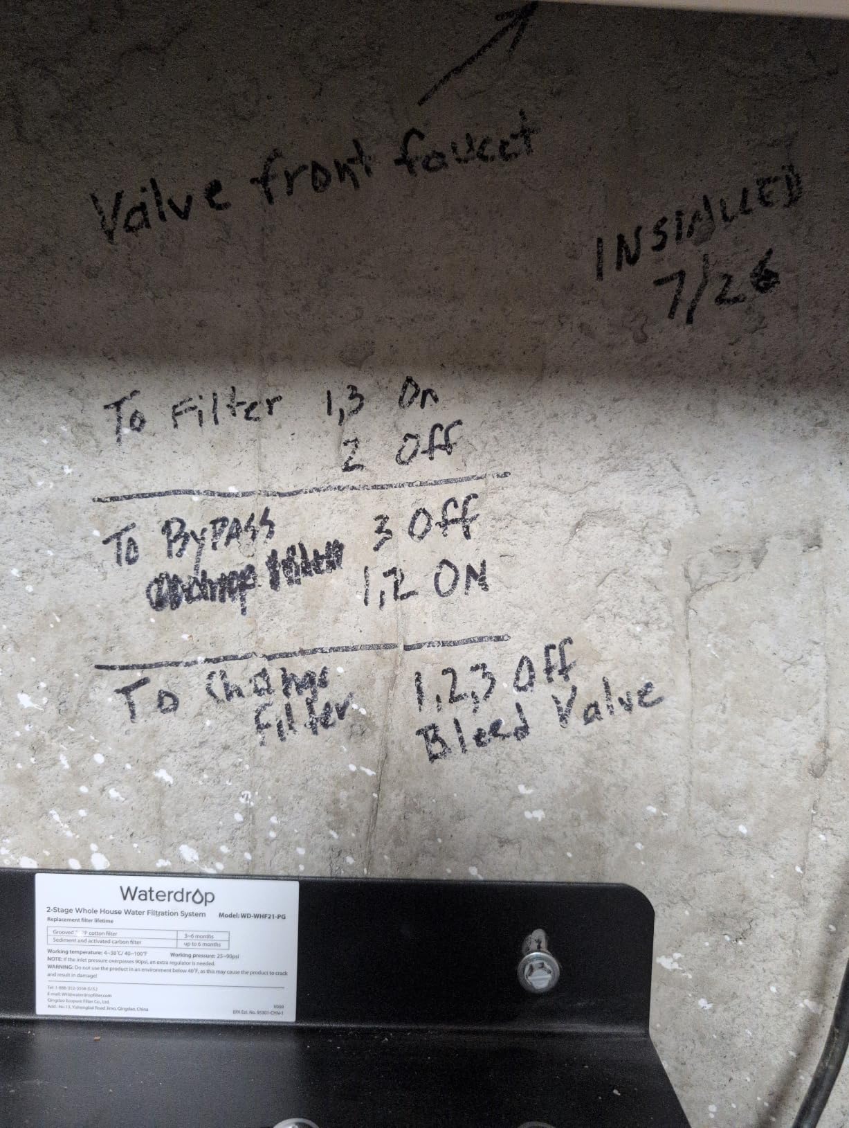 Waterdrop WHF21-BG 2-Stage Whole House Water Filter System, NSF/ANSI 372 customer photo 2