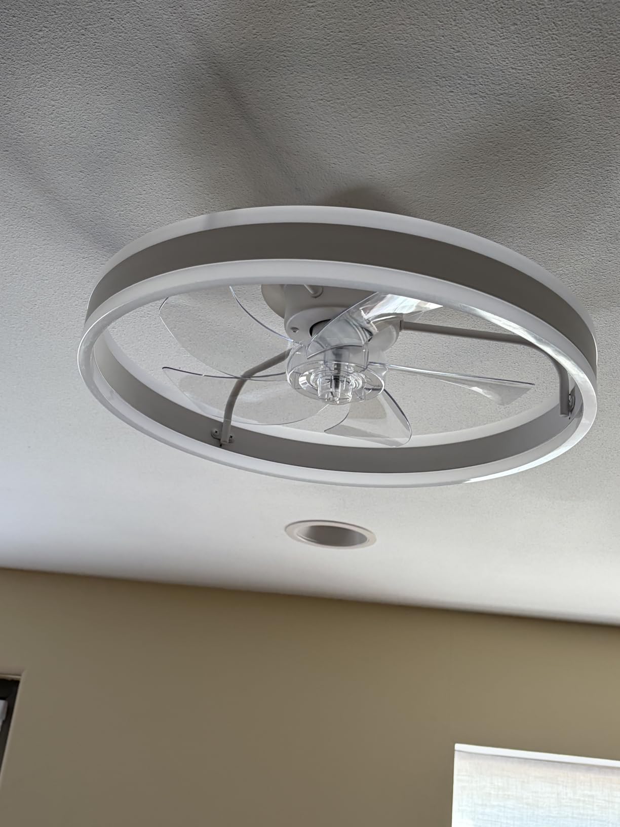Lumary Smart WiFi Ceiling Fans with Lights, Low Profile Flush Mount White customer photo 2
