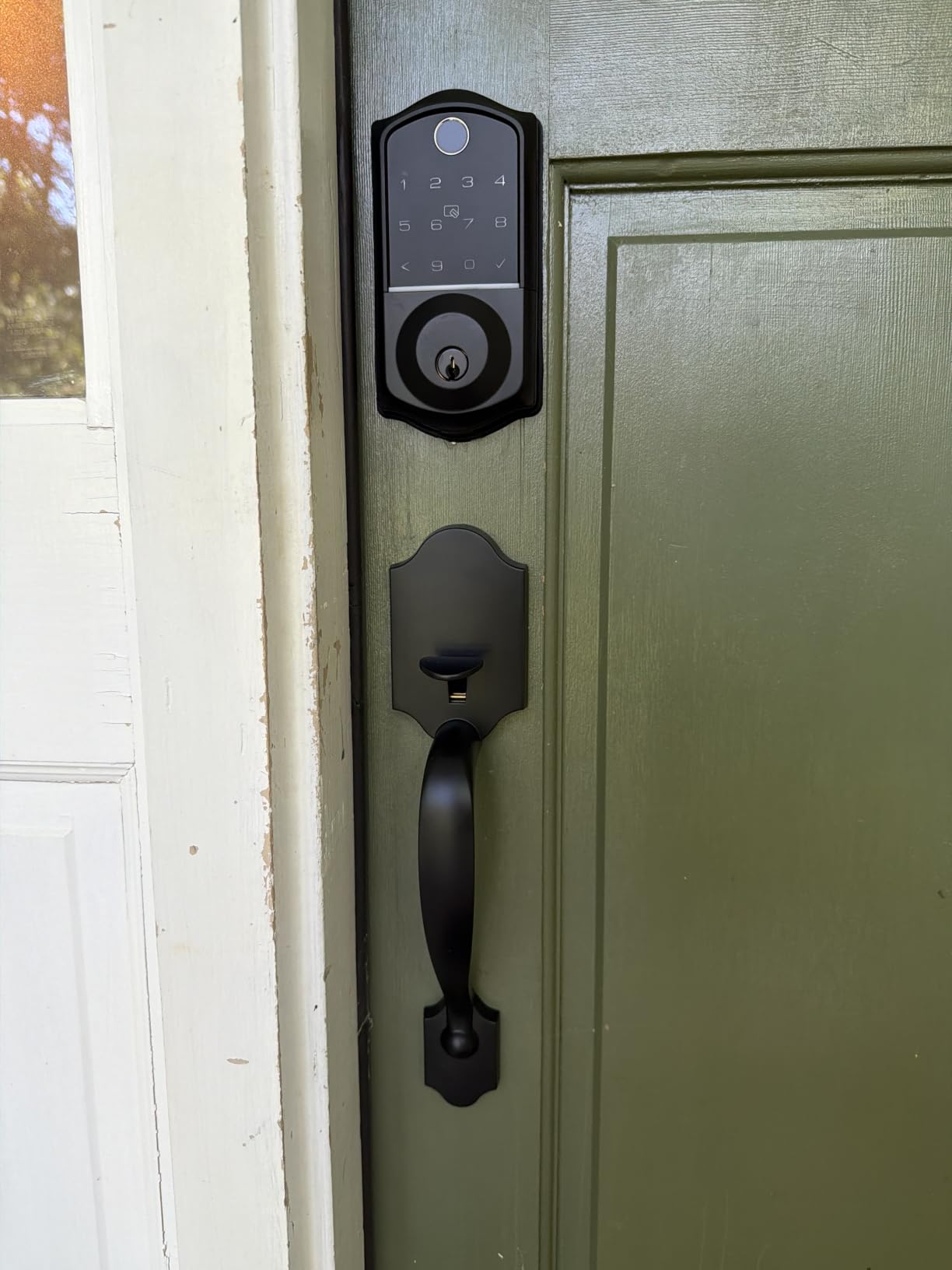 Veise VE017G-H Wi-Fi Smart Door Lock Deadbolt with Handle Set, Matte Black customer photo 1