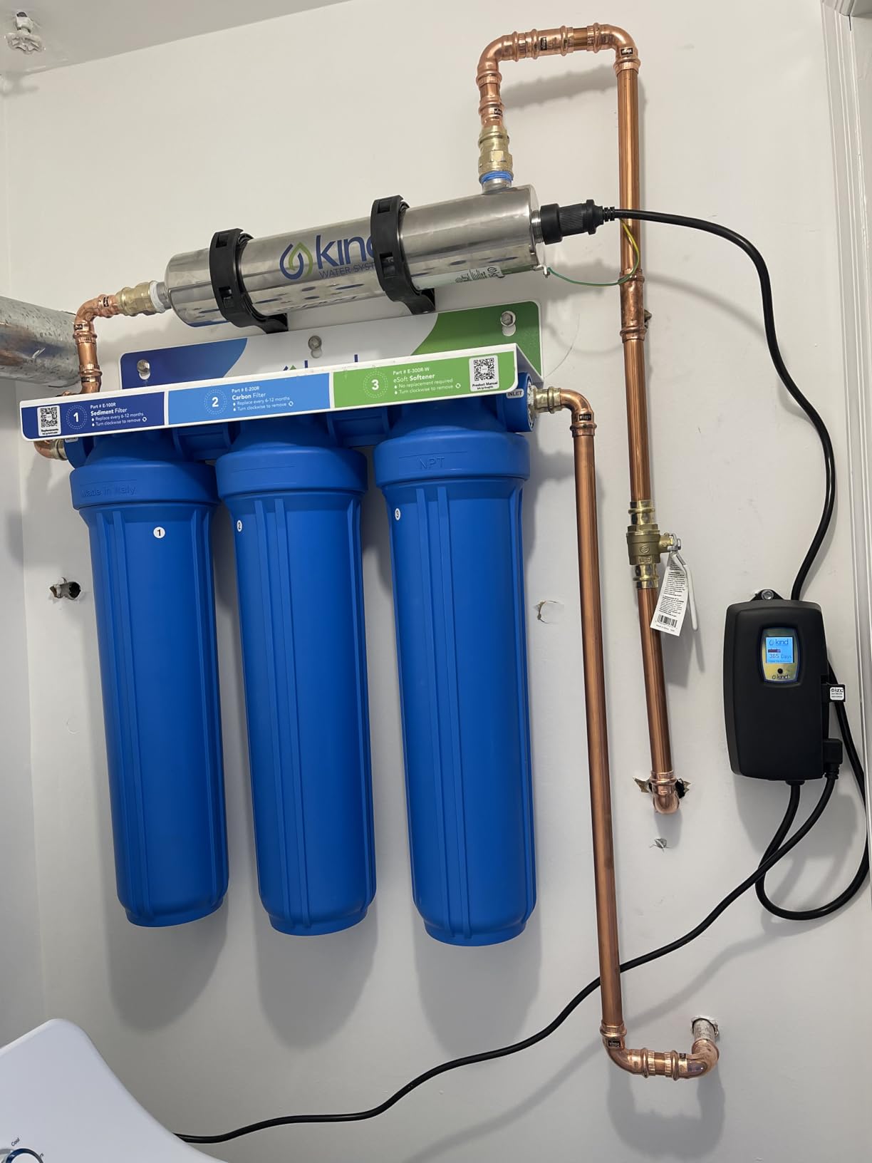 Kind Water Systems E-3000UV Whole House Salt-Free Water Softener & Filter Combo with UV customer photo 1