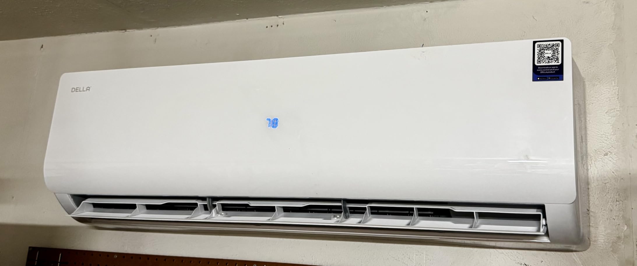 DELLA Vario Series 9000 BTU Mini Split Air Conditioner, Work with Alexa and Wifi, 20 SEER2, Energy Star, 0.75 Ton, Cools Up to 400 Sq.Ft, Ductless Inverter System, Heat Pump Pre-Charged, 16.4ft Kits customer photo 1