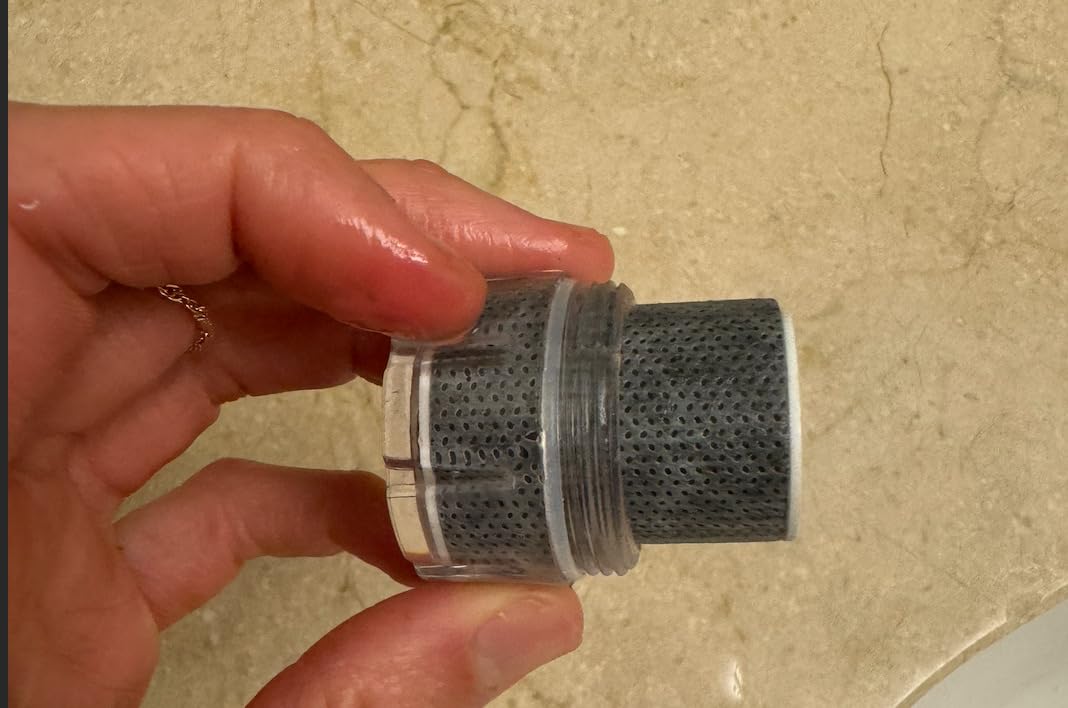 KLLEYNA Pull-Down Faucet-Mount Water Filters - (22 Adapters) Swivel 720° Sink Tap Filtration, ACF Reduce 99% Chlorine for Great Taste, 528 Gallon Purifier Kitchen/Bathroom, 2-Mode Spray(Silver) customer photo 2