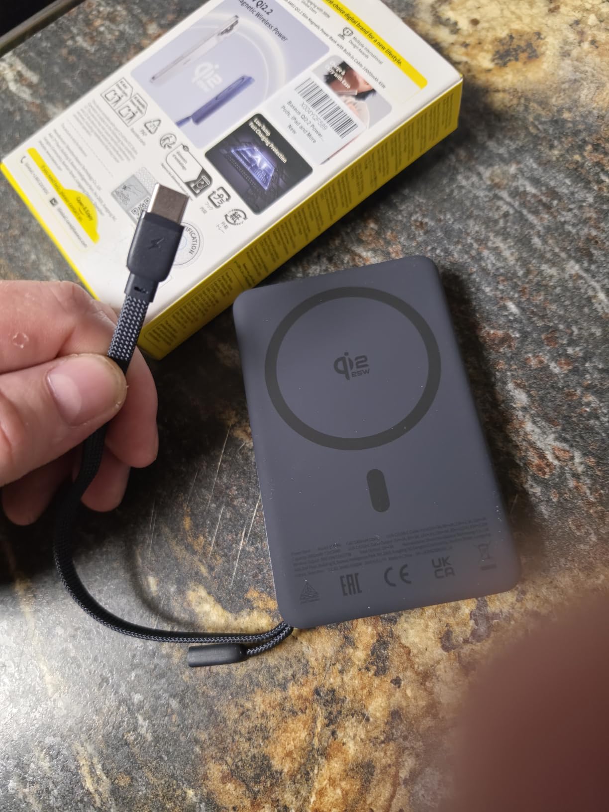 Baseus Picogo AM52 MagSafe Power Bank, Qi2.2 25W 10,000mAh Magnetic Portable Charger, 0.6