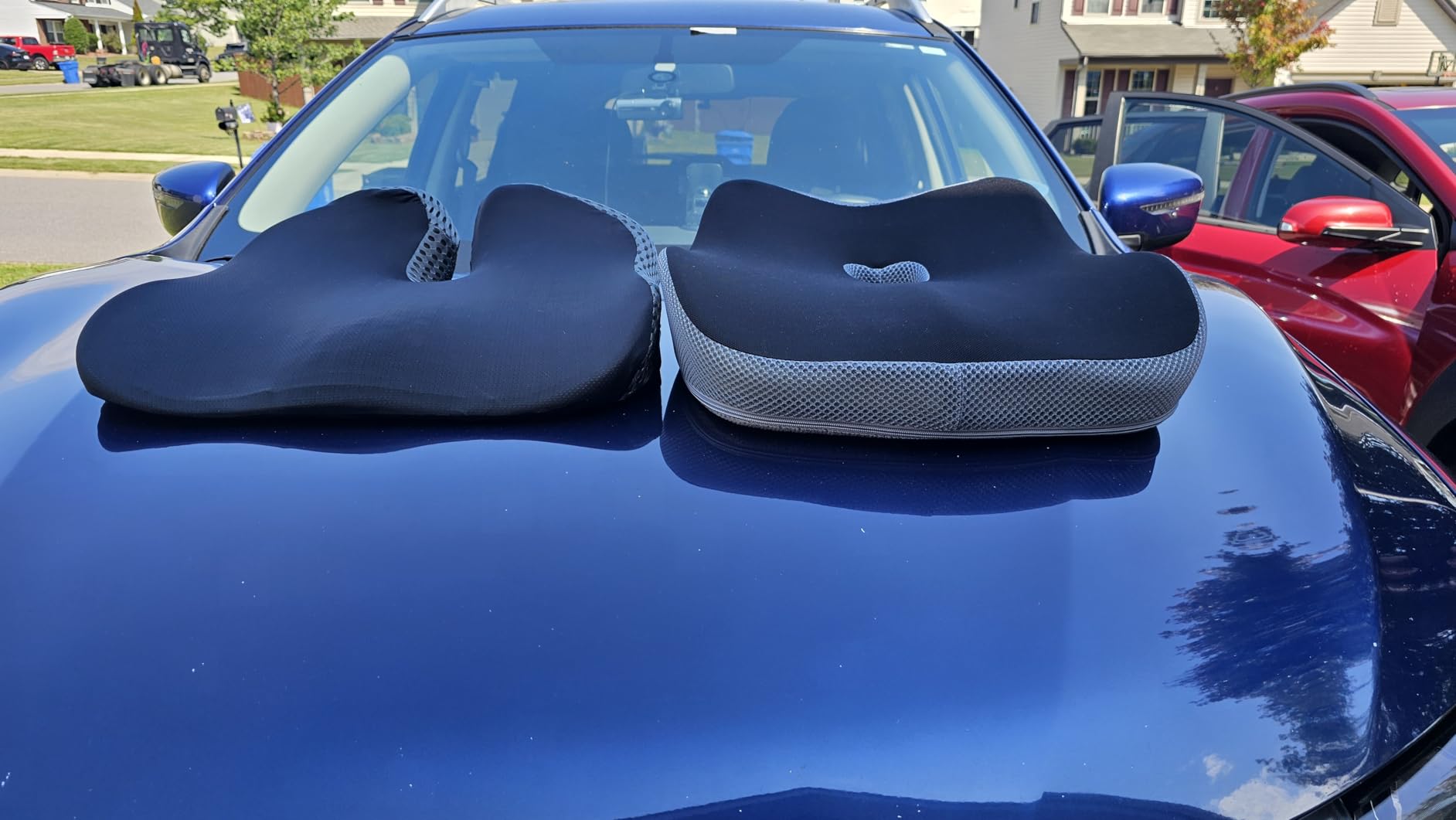 Allaboutsla Car Seat Cushion and Lumbar Back Support Pillow Set for Driving customer photo 1