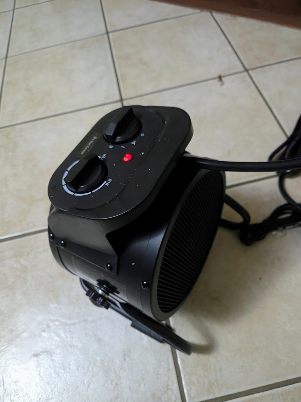1500W Blower Heater with Thermostat for Greenhouse Plant, Black customer photo 1