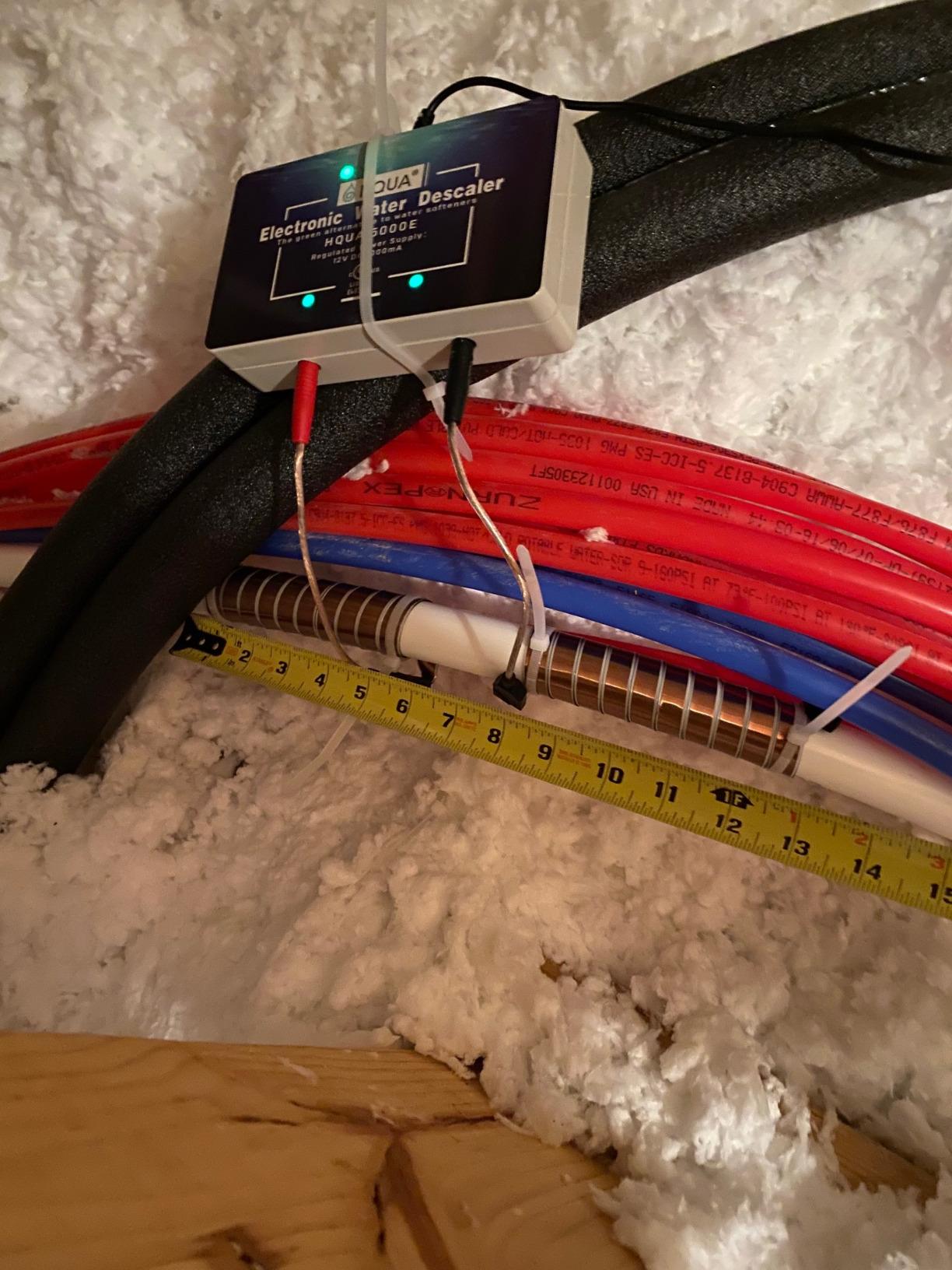 5000E Pro Whole House Electronic Water Descaler, Alternative Salt-Free Water Softener, Hard Water Conditioner for Limescale Buildup Prevention (2 Coils) customer photo 1