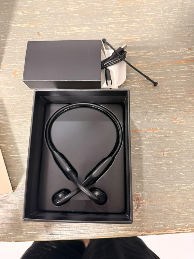 Bone Conduction Headphones, Bluetooth 5.4 Open-Ear Sport Headset with Mic, 10H Playtime, IP55 Waterproof, 22g Lightweight Skin-Friendly Headphones for Gym, Cycling & Running (Deep Black) customer photo 2