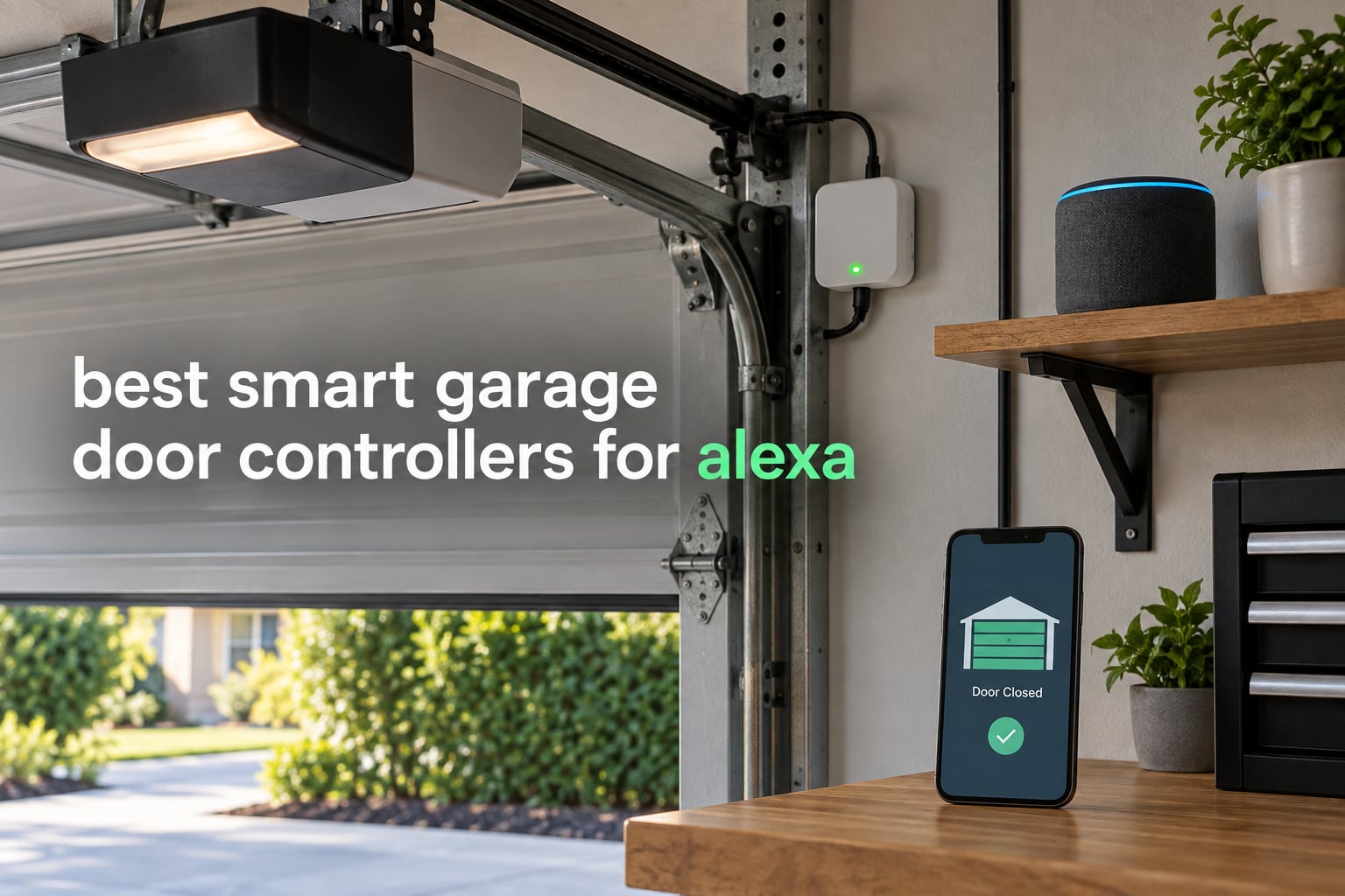 best smart garage door controllers for alexa