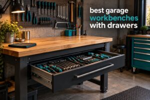 best garage workbenches with drawers